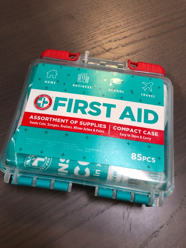 Photo 2 of Be Smart Get Prepared 85 Piece First Aid Kit: Clean, Treat, Protect Minor Cuts, Scrapes. Home, Office, Car, School, Business, Travel, Emergency, Survival, Hunting, Outdoor, Camping & Sports, FSA HSA