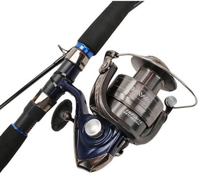 Photo 1 of Daiwa D-Wave Saltwater Spinning Combo D-Wave Rod 8' Graphite D-Wave 3Bi Spinning Reel DWA40-3Bi/G802M
