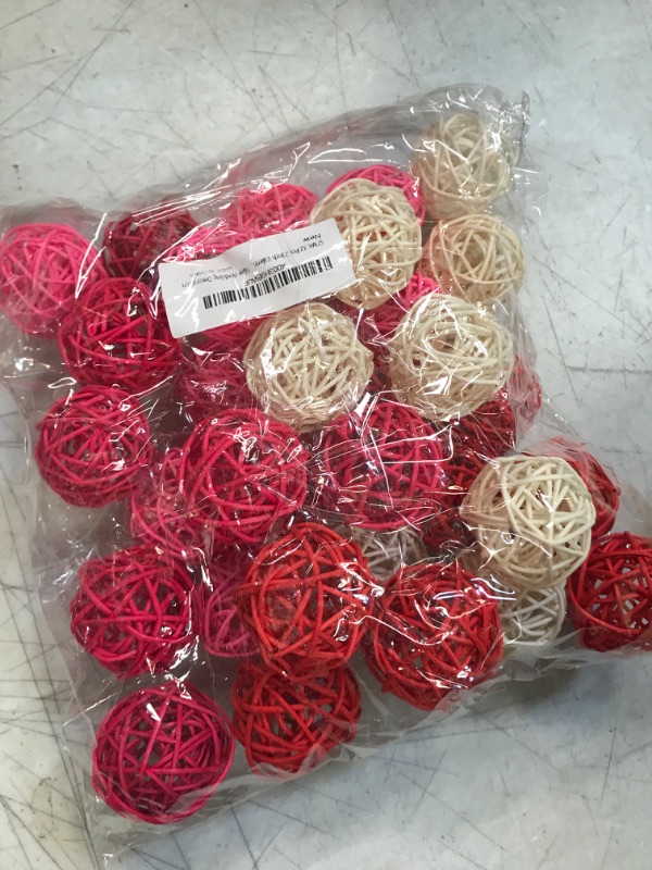 Photo 2 of 2 Inch Valentine’s Day Rattan Balls Decorative