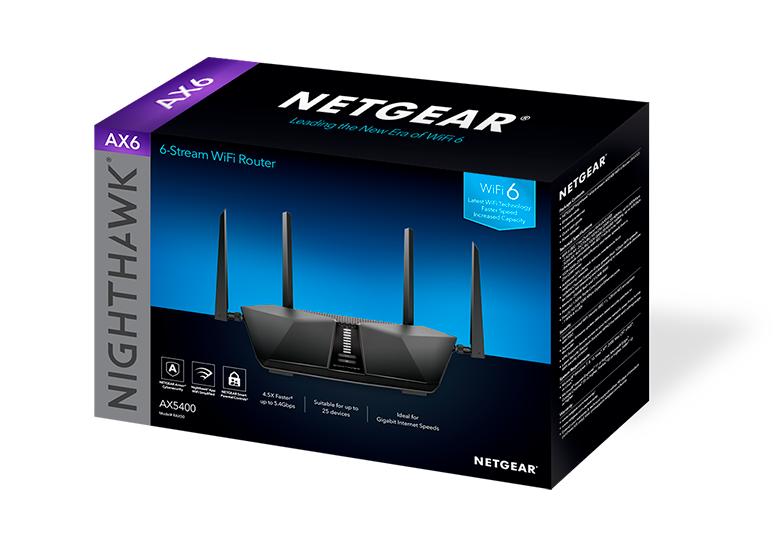 Photo 1 of Nighthawk 6-Stream Dual-Band WiFi 6 Router, 5.4Gbps