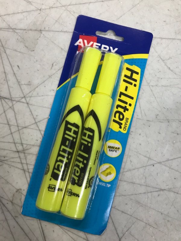 Photo 2 of Avery 24081 Highlighter,Chisel Point,2/CD,Fluorescent Yellow