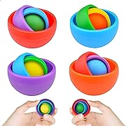 Photo 1 of 4 Pack Fidget Toy Adults,BOZILY Mini Funny Fidget for Kids & Adults Anxiety Stress Relief Finger Gyro Toys ADHD Autism Hand Fidget Spinners4