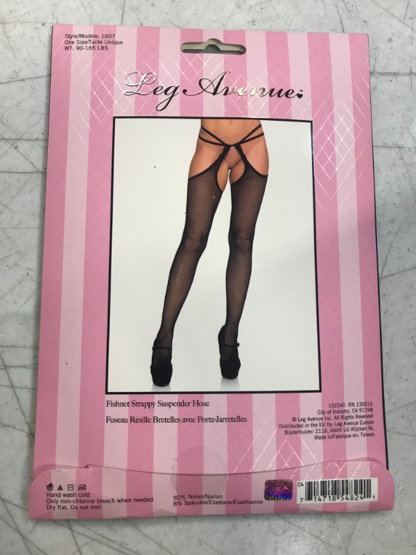 Photo 2 of Leg Avenue Women's Strappy Suspender Fishnets