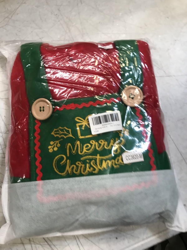 Photo 1 of Size M--Dormstop Kids Holiday Elf Costumes Deluxe Grils Christmas Elf Dress Set Christmas Party Dress Outfit Green 5-6 Years