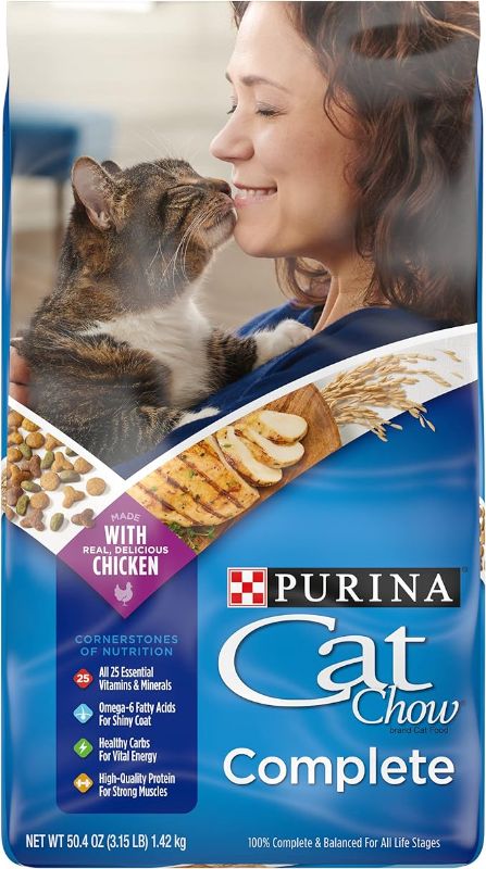 Photo 1 of exp date 05/225--Purina Cat Chow High Protein Dry Cat Food, Complete - (Pack of 4) 3.15 lb. Bags