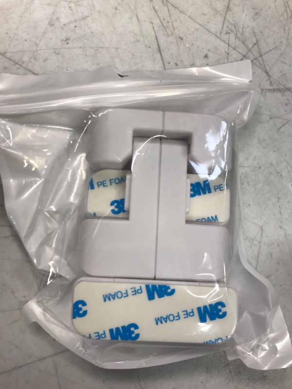 Photo 1 of HEOATH 2 Pack Upgrade Child Proof Refrigerator Fridge Freezer Door Lock, Can be Installed on Slopes and Max 1" (25mm) Sealing Strip for Toddlers and Kids, no Tools Need or Drill (White)