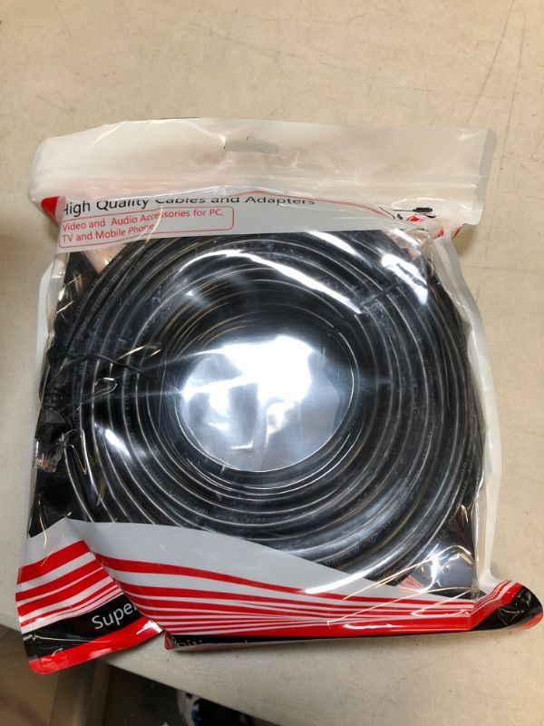 Photo 1 of SHD Cat6 Ethernet Cable(75Feet) Network Patch Cable UTP LAN Cable Computer Patch Cord-Black 75FT