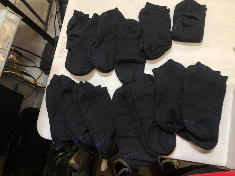 Photo 1 of 13 pairs no show ankle socks - black 