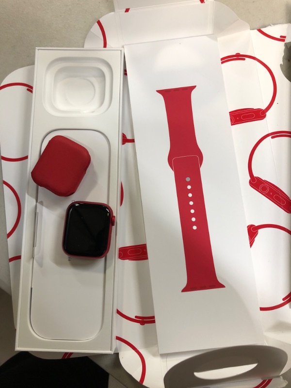 Photo 2 of Apple Watch Series 9 GPS 41mm (Product) RED Aluminum Case with (Product) RED Sport Band - M/L with AppleCare+ (2 Years) (PRODUCT)RED Aluminum w (PRODUCT)RED Sport Band 41mm M/L - fits 150–200mm wrists With AppleCare+ (2 Years)