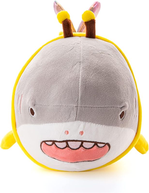 Photo 1 of KECIRLE Stuffed Animal Shark-Bee Plush Pillow, Cute Animal Toy, Soft Anime Pet Plushies Cushion, Gifts for Valentine's, for Kids Boys and Girls
