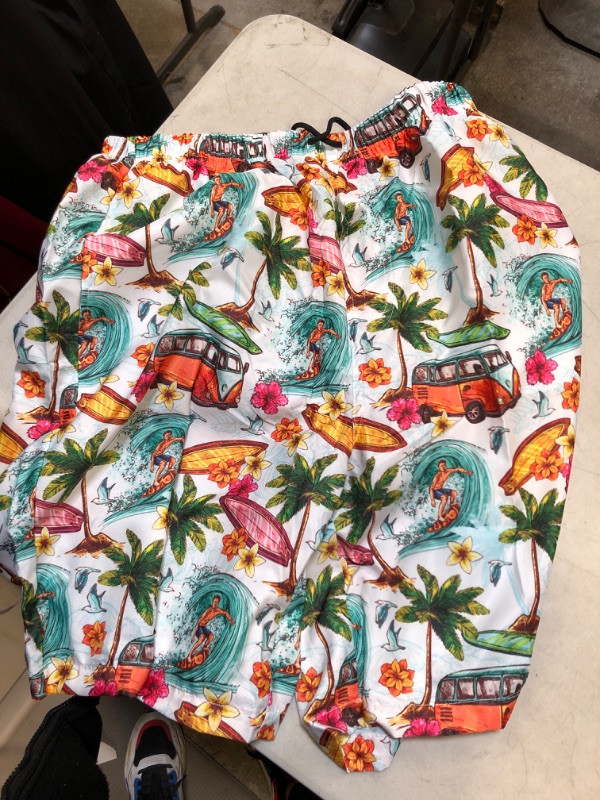 Photo 1 of MENS SWIM TRUNKS HAWAIIAN STYLE 
SIZE XL 