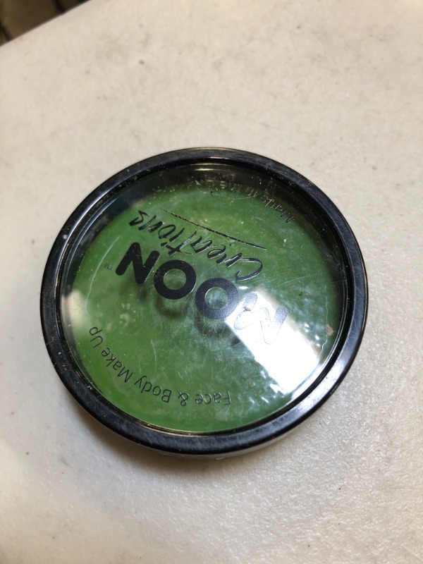 Photo 2 of Pro Face & Body Paint Cake Pots Grass Green - Professional Water Based Face Paint Makeup for Adults, Kids - 1.26oz