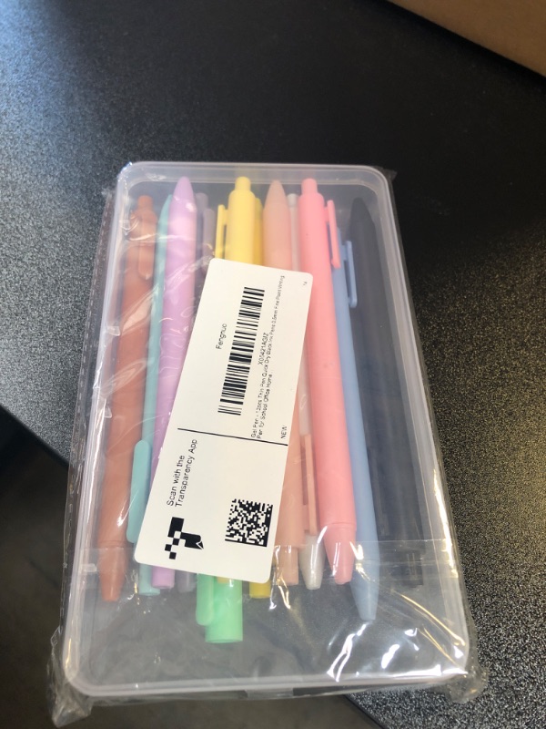 Photo 1 of Cute Colored Gel Pens Black Ink 12-Pack, 0.5mm Fine Point Retractable Pen with Colored Barrel and Quick-Drying Ink, Great Gift for Writing and Drawing, Smooth Writing Pens