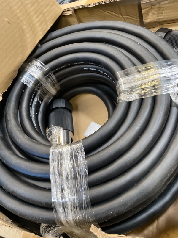 Photo 2 of Southwire 19190008 6/3 & 8/1 SEOW 50 Amp, 125/250-Volt Outdoor Extension Cord CA-Style CS63 Twist-Lock, Custom Blended Jacket, Extra Hard Usage Cord, 100-Feet, 100-Foot, Black 100 ft Extension Cord