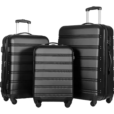Photo 1 of 3 piece suitcase set --- PARTIAL SET --- 2 COUNT ONLY (MEDIUM & SMALL)