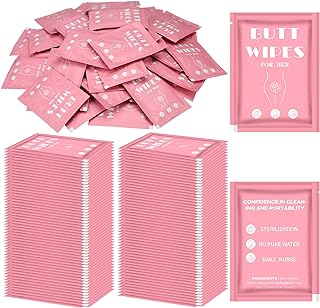 Photo 1 of  Flushable Wipes Individually Wrapped Wipes for Women Butt Wet Wipes Flushable Wipes Personal Body Hand Face Cleaning Adults Wipes Bathroom Toilet Daily Use