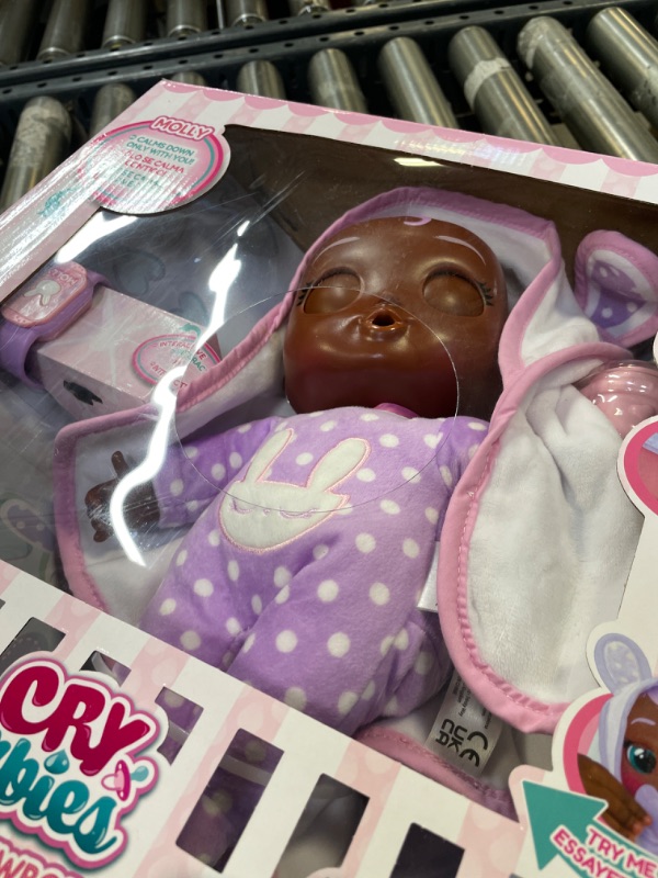 Photo 2 of Cry Babies Newborn Molly - Interactive Baby Doll with 20+ Baby Sounds, Girls & Kids Age 18M and Up