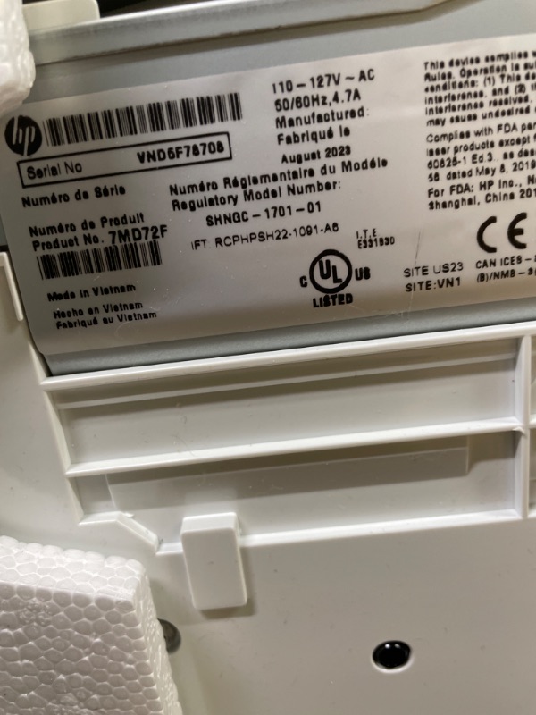 Photo 1 of HP LaserJet MFP M140w Wireless Black and White All-in-One Printer (7MD72F), White New Version: M140w 