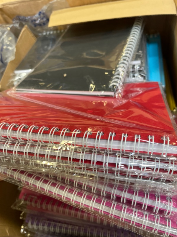 Photo 1 of A5 Spiral Notebook 8.27 x 5.51 Inch College Ruled Notebook Assorted Color School Supplies Subject Notebooks 100 Pages Spiral Bound Notebooks for Work, Travel, Writing Journal