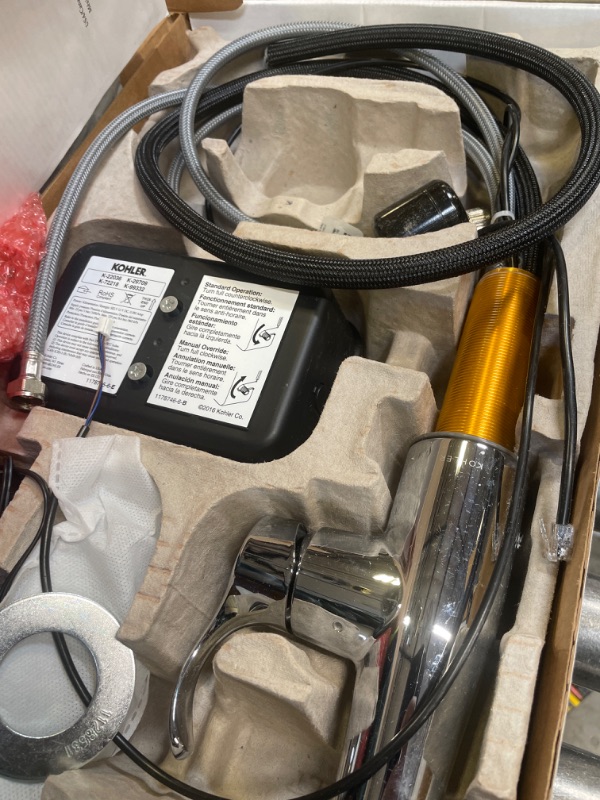 Photo 1 of KOHLER Simplice Response Touchless Pull Down Kitchen Faucet in Polished Chrome, K-22036-CP