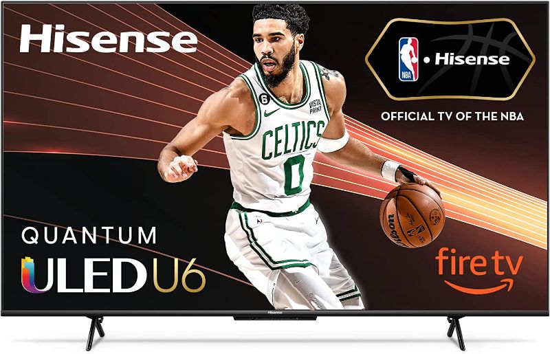 Photo 1 of Hisense 50-Inch Class U6HF Series ULED 4K UHD Smart Fire TV (50U6HF) - QLED, 600-Nit Dolby Vision, HDR 10 plus, 240 Motion Rate, Voice Remote, Compatible with Alexa, Black
