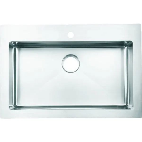 Photo 1 of **Top corner Damage** Seasons® 33"W X 22"L X 9"D Single Bowl Dual Mount 1-Hole 18g Ss Kitchen Sink
