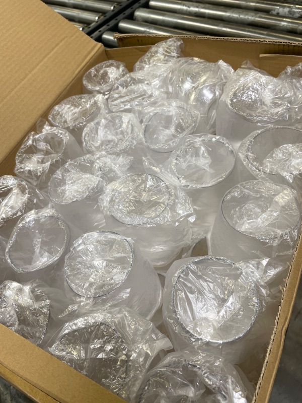 Photo 2 of 48 Pack Plastic Stemless Wine Glasses Disposable 12 Oz Clear Plastic Wine Cups Shatterproof Recyclable and BPA-Free