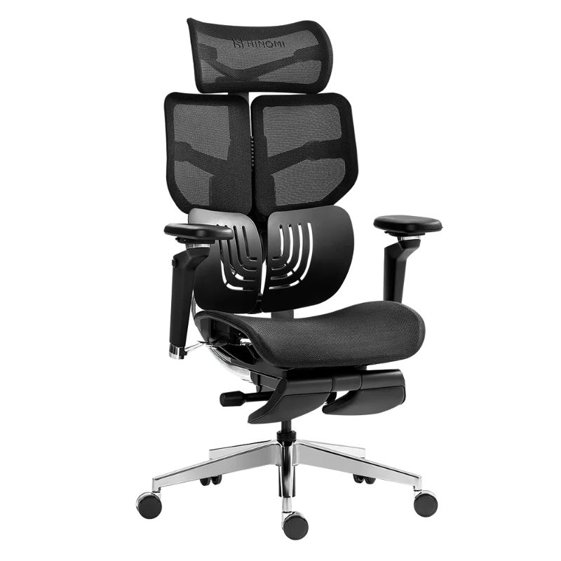 Photo 1 of HINOMI X1 High Back Ergonomic Office Chair with Built-in Leg Rest, 6D armrest, 4 Panel Backrest Suitable as Home Office Chair and Computer Chair black