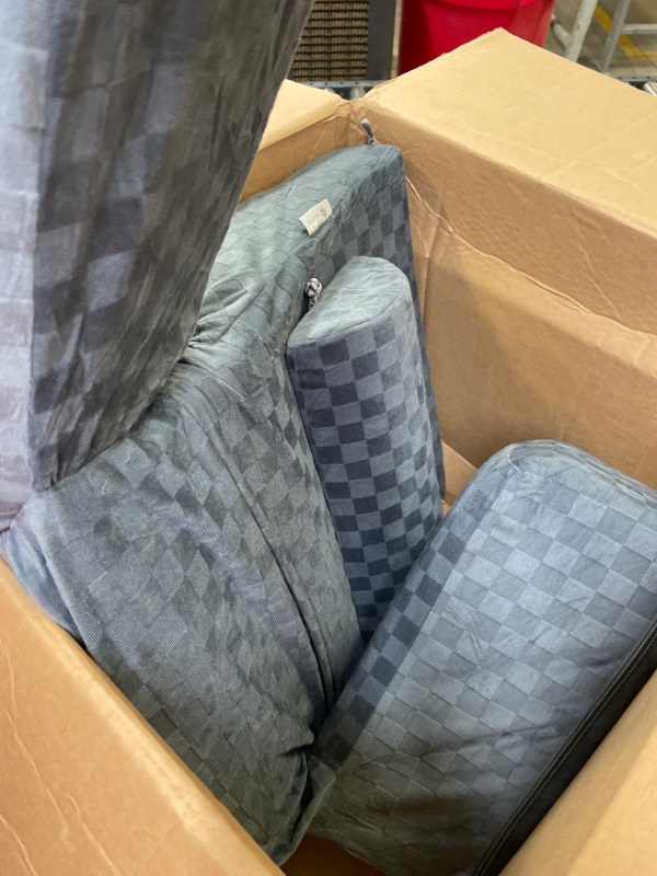 Photo 1 of 
blue Vekkia Super Lightweight Bed Wedge Reading Pillow, Back Support Pillow for Sitting up in Bed, New Chair Pillow for Relaxing, Reading, or Watching 