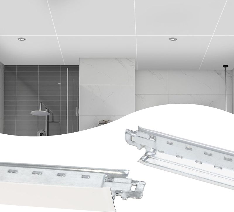 Photo 1 of 30Pack White Galvanized Steel Cross Tee Drop Ceiling Kit Easy Installation for 2x2 Ceiling Grid System 23.62” x 1.02” x 0.94” TT10
