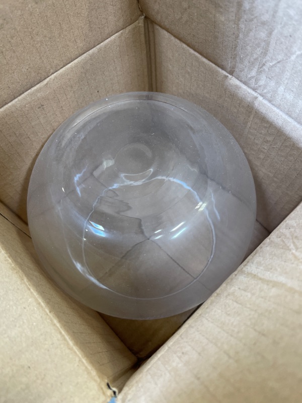 Photo 2 of CYS EXCEL Glass Bubble Bowl (H-6" W-8", Approx. 3/4 Gal.) | Multiple Size Choices Fish Bowl Vase | Glass Round Bowl Terrarium | Globe Flower Vase Centerpiece
