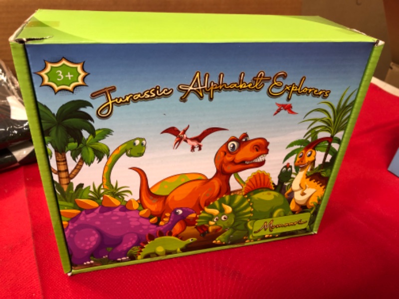 Photo 2 of Dinosaur Alphabet Learning Toys with Uppercase and Lowercase - 13 Dinos - 26 Letters - Preschool Activities Montessori Fine Motor Skills for Toddlers Kids Boys Girls Gift