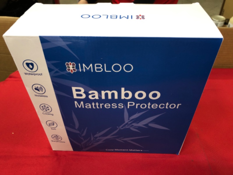 Photo 2 of 100% Waterproof King Size Mattress Cover Protector, Breathable Bamboo 3D Air Fabric, Water Proof Mattress Pad Cover, Soft Noiseless Vinyl Free Machine Washable, 8''-21'' Deep Pocket Bamboo King(78" x 80")