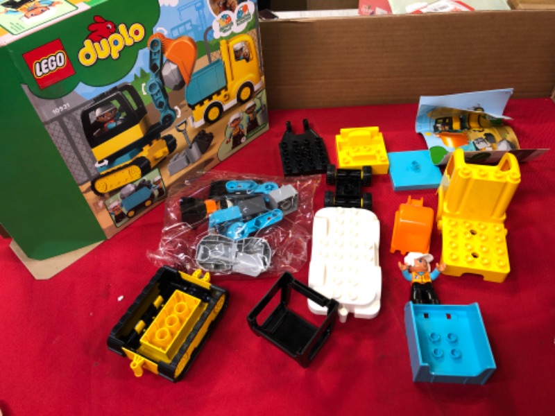 Photo 2 of LEGO DUPLO Town Truck & Tracked Excavator 10931 Building Toy Set for Preschool Kids, Toddler Boys and Girls Ages 2+ (20 Pieces)