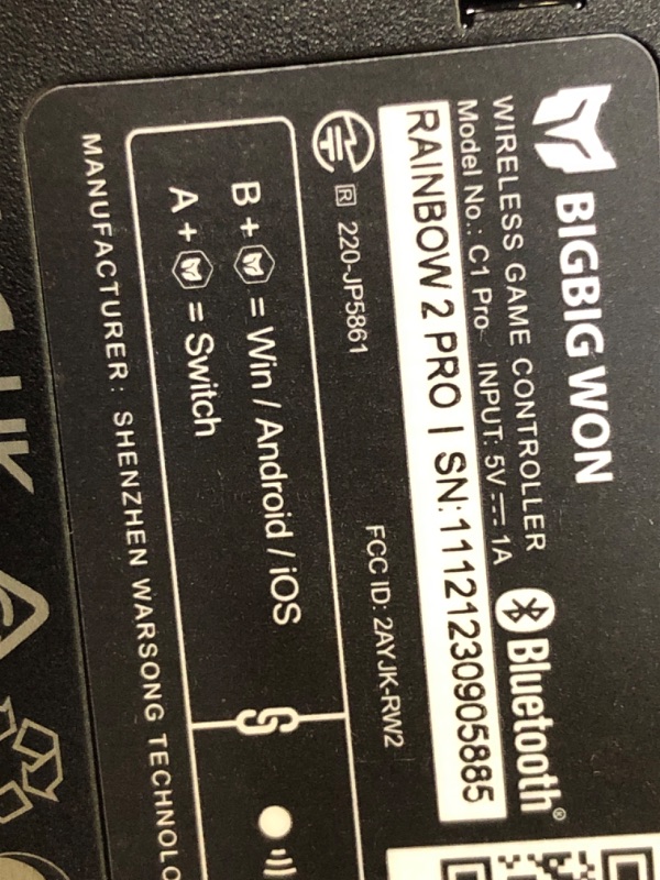 Photo 1 of PC Controller, BIGBIG WON Wireless Controller Motion Control, Hall Trigger, ALPS Joystick, 3.5mm Audio, Gaming Controller for PC Windows/Android/iOS/Switch Pro Controller (Rainbow 2 Pro&Charging Dock) Rainbow 2 Pro with Charging Dock