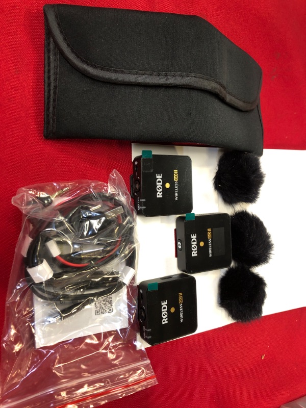 Photo 1 of RØDE Wireless Go II Dual Channel Wireless System with Built-in Microphones with Analogue and Digital USB Outputs, Compatible with Cameras, Windows and MacOS computers, iOS and Android phones