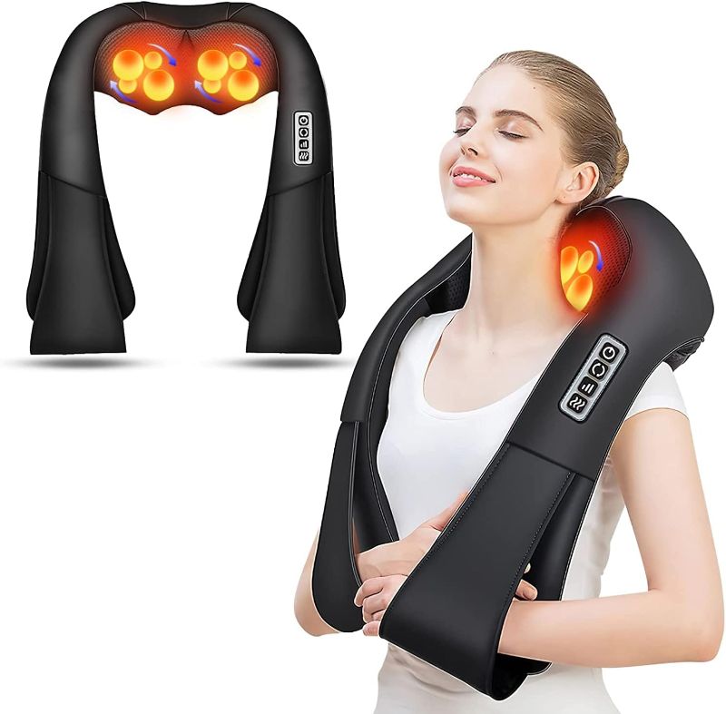 Photo 1 of 
AERLANG Shiatsu Back and Neck Massager, Heating to Relieve Deep Tissue Pain, 3D Kneading Massage to Relieve Legs, Foot Muscles, Gift for Mom Dad Men Women