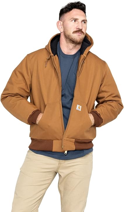 Photo 1 of Carhartt Men's Loose Fit Firm Duck Insulated Flannel-Lined Active Jacket