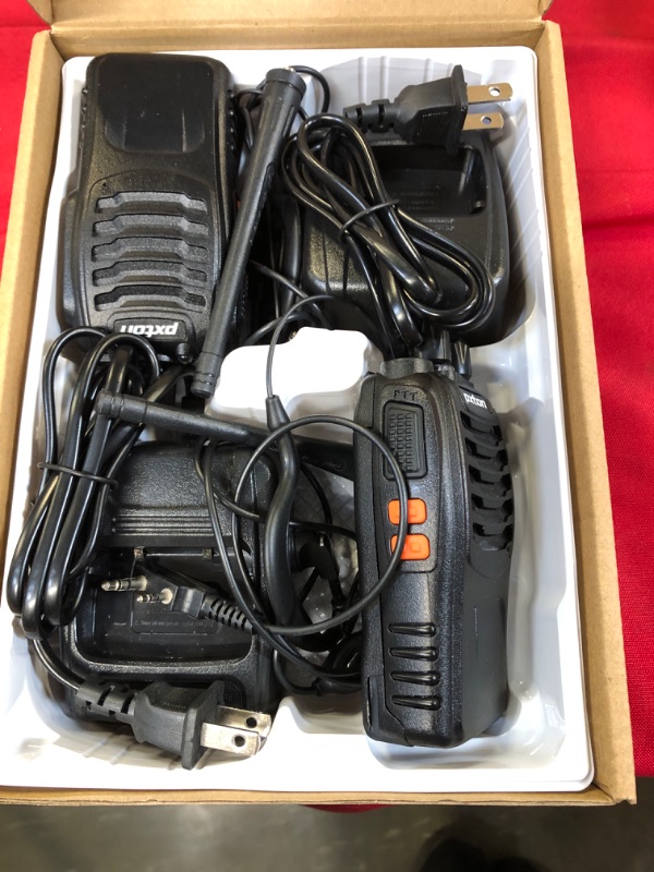 Photo 2 of 
pxton Walkie Talkies Rechargeable Long Range Two-Way Radios with Earpieces,2-Way Radios UHF Handheld Transceiver Walky Talky with Flashlight Li-ion Battery...