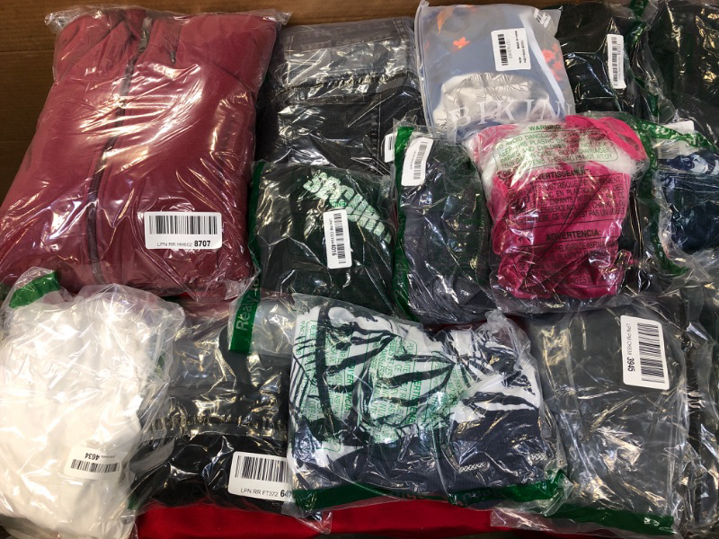 Photo 1 of BOX LOT OF MISC CLOTHES (SIZES VARIES)