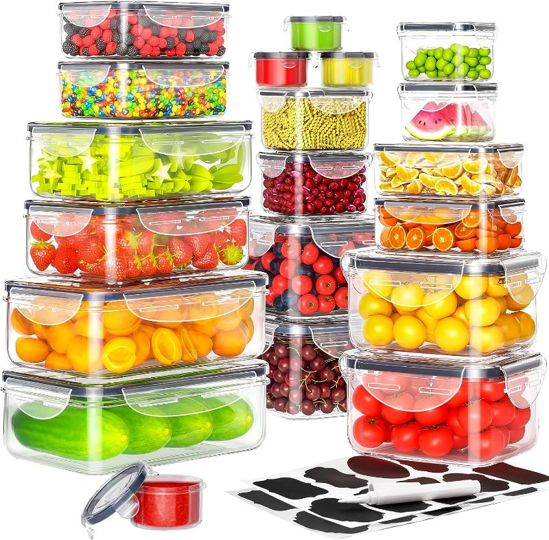 Photo 1 of 
40 PCS Food Storage Containers with Lids Airtight (20 Containers & 20 Lids), Plastic Storage Meal Prep Container-Stackable 100% Leakproof & BPA-Free...