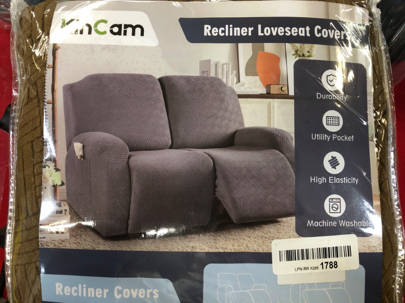 Photo 2 of 
KinCam Recliner Covers, Stretch Reclining Chair Covers, Recliner Sofa Slipcovers Stripe Jacquard Recliner Couch Covers Furniture Protector Covers for Pet...