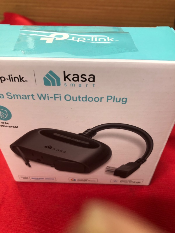 Photo 2 of 
Kasa Outdoor Smart Plug, Smart Home Wi-Fi Outlet with 2 Sockets, IP64 Weather Resistance, Compatible with Alexa, Google Home & IFTTT, No Hub Required, ETL Certified(EP40), Black