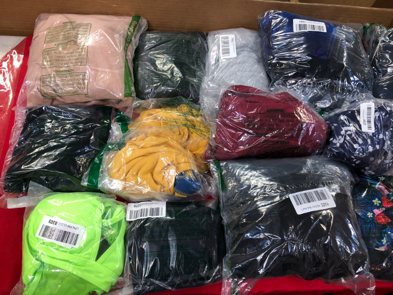 Photo 1 of BOX LOT OF MISC CLOTHES (SIZES VARIES)