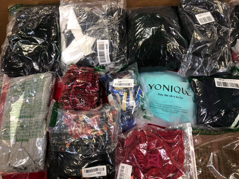 Photo 1 of BOX LOT OF MISC CLOTHES (SIZES VARIES)