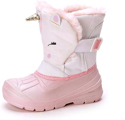 Photo 1 of  Kids Snow Boots Winter Boots Waterproof Outdoors Cartoon Animal Pattern Booties for Boys Girls - Toddler/Little Kid  11