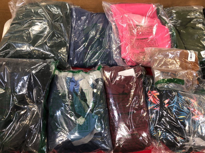 Photo 1 of BOX LOT OF MISC CLOTHES (SIZES VARIES)