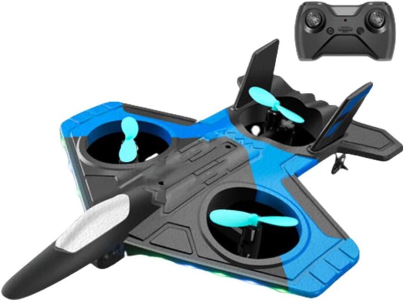 Photo 1 of Jet Fighter Stunt RC Airplane,2024 Upgrade Remote Control Airplane, 2.4GHz Remote Plane with 360°Stunt Spin Remote and Light for Plane Glider...