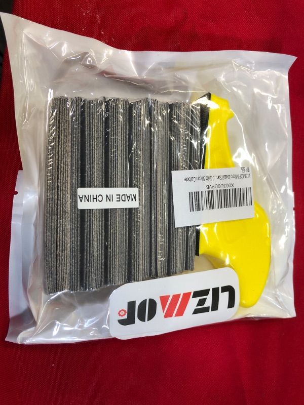 Photo 2 of Micro Detail Sander Paper Kit, Hook & Loop Hand Sanding Block for Small Projects, Detail Sander Refills Micro Finishing Sander Paper for Wood Crafts, 80 to 600 Grits, Aluminum Oxide Alumium oxide