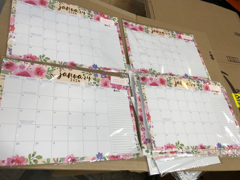 Photo 2 of 30pcs---S&O Watercolor Floral Large Desk Calendar from January 2024 to June 2025 - Tear-Away Table Calendar 2024-2025 - Desktop Calendar 2024-2025 - Academic Desk Calendar 2024-2025 - Desk Calendar Large